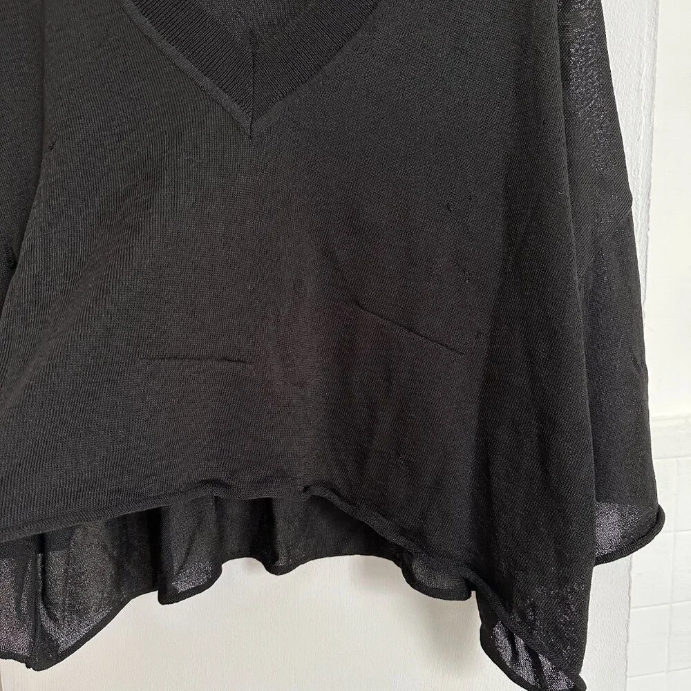 Great Martin Margiela black oversized cropped V neck sweater size S/M - Picture 5 of 11
